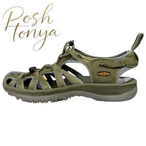 Keen Whisper Waterproof Hiking Water Shoes Olive Green Size 9 Gorpcore